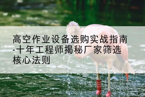 黑山剪叉式升降机厂家-高空作业设备选购实战指南-十年工程师揭秘厂家筛选核心法则