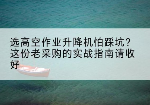 黑山高空作业升降机厂家推荐-选高空作业升降机怕踩坑？这份老采购的实战指南请收好