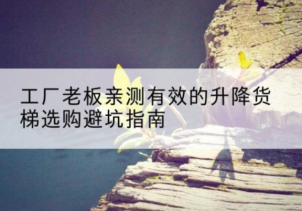 黑山升降货梯怎么选-工厂老板亲测有效的升降货梯选购避坑指南